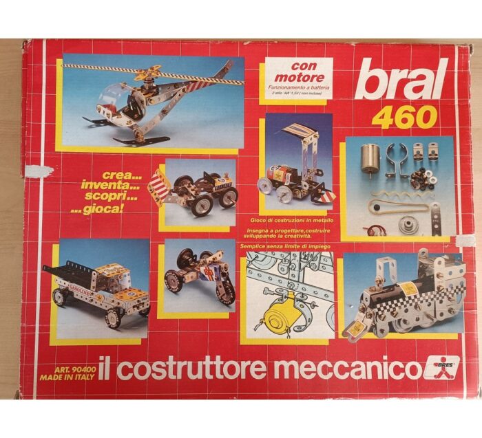 Meccano Costruttore Meccanico Bral 460. Costruzioni in metallo